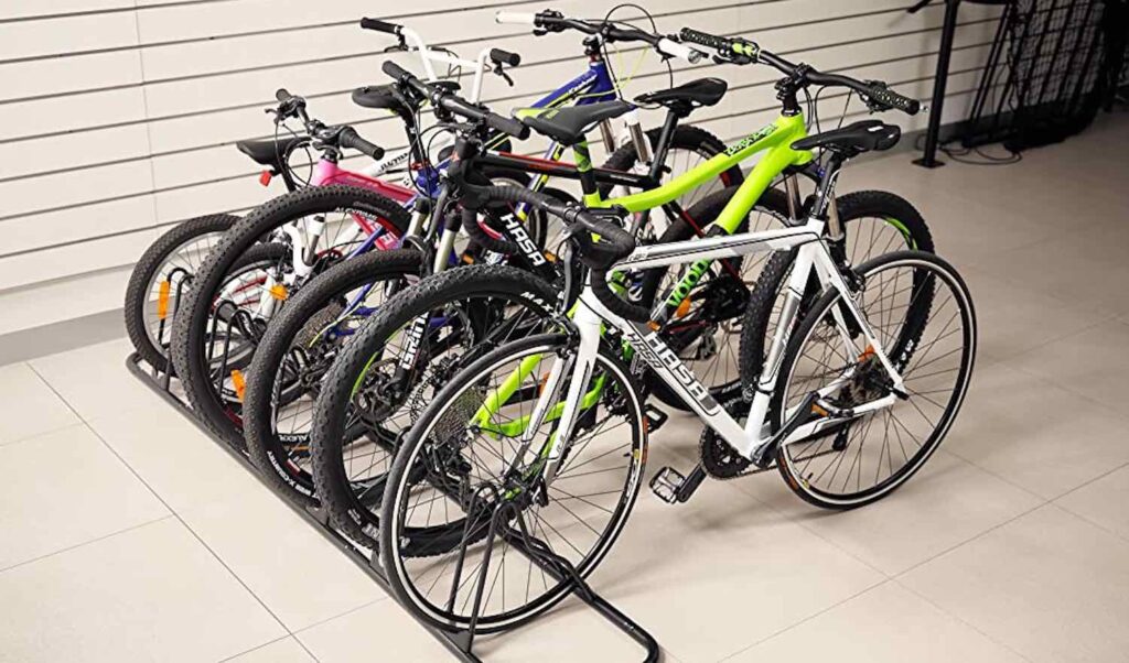 Bike Floor Parking Rack, 3 Bike: image 2