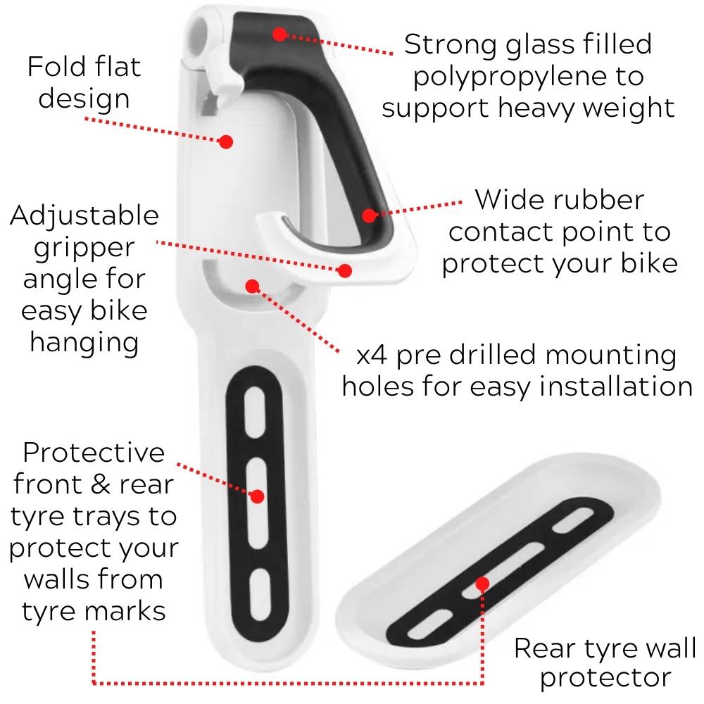 Wall Bike Mount, Single Hanger (Single (x1) Hanger)